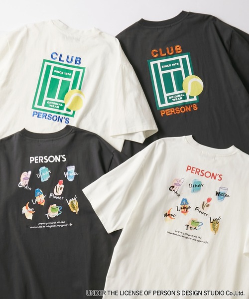 PERSON'S/パーソンズ 別注 グラフィックデザインプリント 刺繍