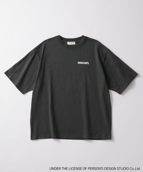 boohoo MAN★オーバーサイズ 半袖 バックプリント Tシャツ★黒★ ユニバーサルオーバーオール別注バックプリントロゴししゅう