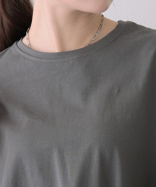 Lace Ladies(レースレディース)の「フリルショルダー チュール ドッキング オーバーサイズ 半袖 Tシャツ(Tシャツ/カットソー・レディース・ブラック/グレー/ホワイト・FREE)」の9枚目の写真