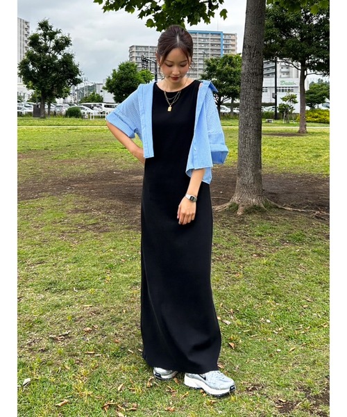 Ungrid（アングリッド）の「サッカーストライプハーフスリーブショートシャツ（シャツ/ブラウス・レディース・ブルー/オフホワイト/イエロー・FREE）」の16枚目の写真