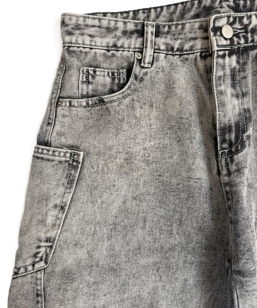 CANVAS+(キャンバスプラス)の「【CANVAS+】サイドポケットバレルーズデニムパンツ(デニムパンツ・レディース・グレー・L/M/S)」の2枚目の写真