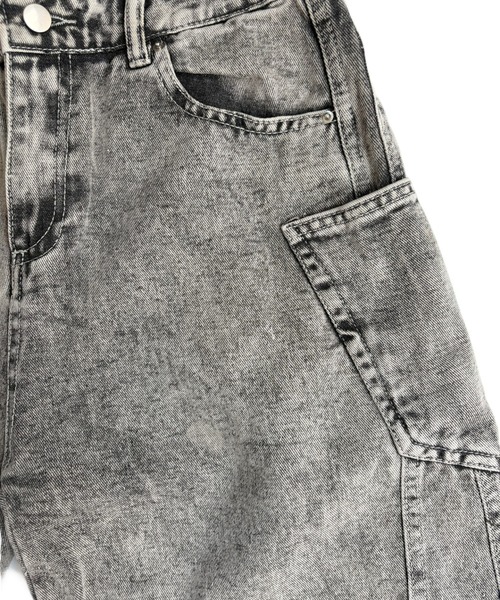 CANVAS+(キャンバスプラス)の「【CANVAS+】サイドポケットバレルーズデニムパンツ(デニムパンツ・レディース・グレー・L/M/S)」の3枚目の写真
