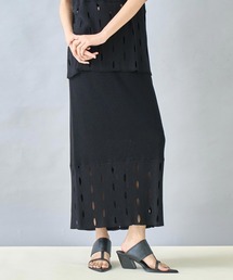 Settimissimo（セッティミッシモ）の「切替デザインニットナロースカート（スカート）」