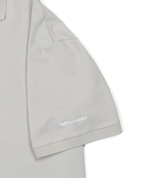 The DUFFER of ST.GEORGE（ザダファーオブセントジョージ）の「「AIR FLEX」MOSS STITCH SKIPPER POLO：高収縮機能素材「エアフレックス」鹿の子編み スキッパーポロシャツ（ポロシャツ・メンズ・ネイビー/ライトグレー/ホワイト・X-LARGE/LARGE/MEDIUM）」の17枚目の写真