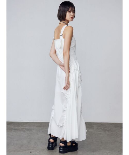 EMODA アシンメトリーデニムワンピース セール】アシンメトリードローマキシワンピース（ワンピース