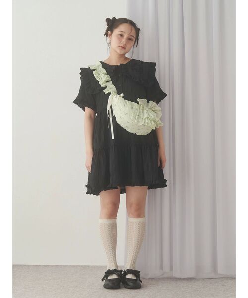 7月値上げします【Black collection】フリルミニワンピース セール】フリルミニワンピース（ワンピース）｜one way