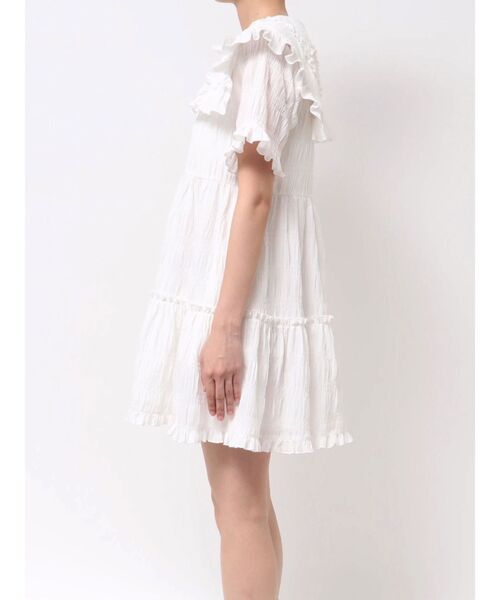 merry jenny（メリージェニー）の「くるくるフリルカラーミニワンピース（ワンピース・レディース・ブラック/オフホワイト・FREE）」の12枚目の写真