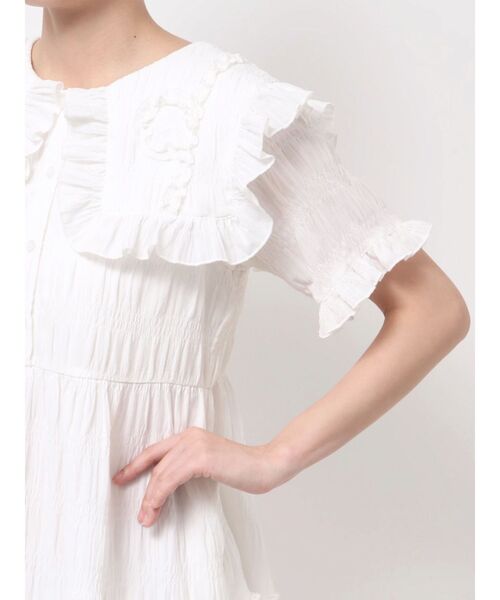 merry jenny（メリージェニー）の「くるくるフリルカラーミニワンピース（ワンピース・レディース・ブラック/オフホワイト・FREE）」の15枚目の写真