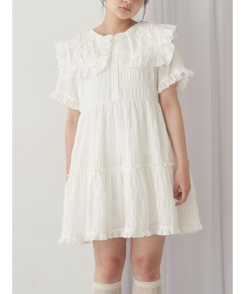 merry jenny（メリージェニー）の「くるくるフリルカラーミニワンピース（ワンピース・レディース・ブラック/オフホワイト・FREE）」の21枚目の写真