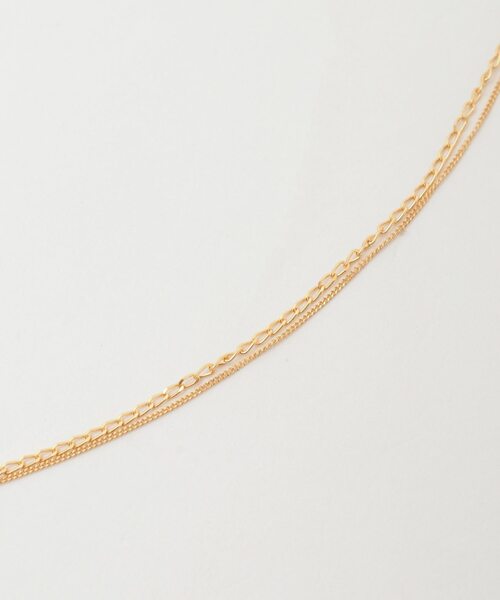 martinique(マルティニーク)の「【MARIHA/マリハ】Silent Rain ネックレス 2連(カーブ×ロングカーブ) SV(K18P) 60cm(ネックレス・レディース・ゴールド・FREE)」の4枚目の写真