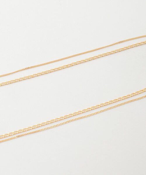 martinique(マルティニーク)の「【MARIHA/マリハ】Silent Rain ネックレス 2連(カーブ×ロングカーブ) SV(K18P) 60cm(ネックレス・レディース・ゴールド・FREE)」の6枚目の写真