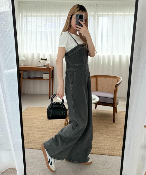 WEGO（ウィゴー）の「WEGO/デニムサロペット（サロペット/オーバーオール・レディース・コバルトブルー/ブラック・FREE）」の11枚目の写真