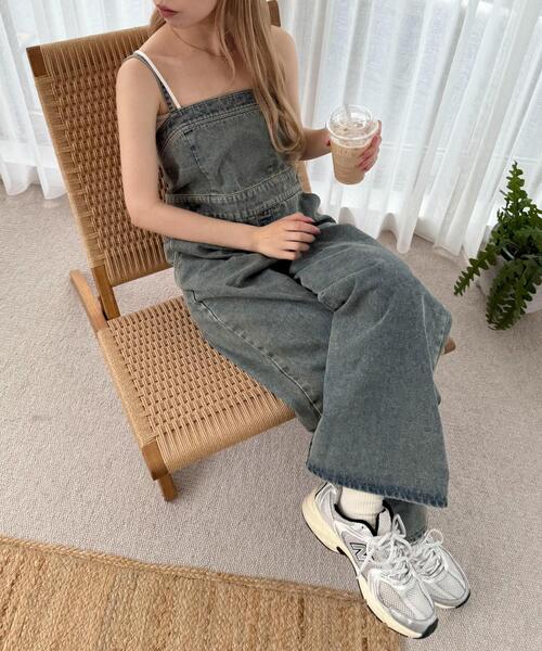 WEGO（ウィゴー）の「WEGO/デニムサロペット（サロペット/オーバーオール・レディース・コバルトブルー/ブラック・FREE）」の13枚目の写真