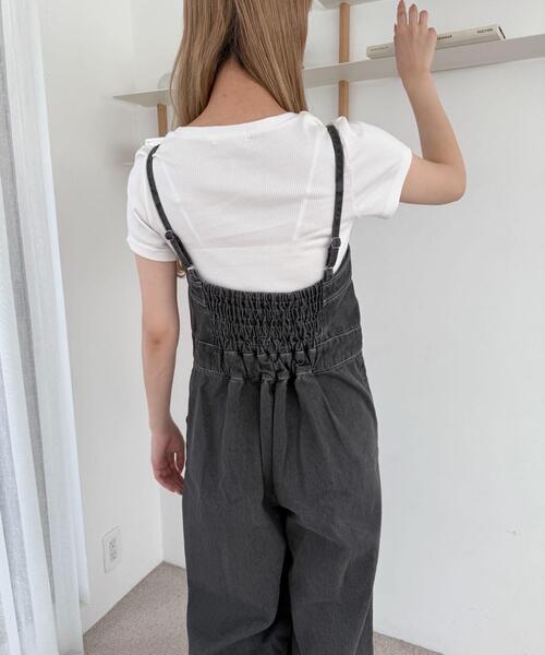 WEGO（ウィゴー）の「WEGO/デニムサロペット（サロペット/オーバーオール・レディース・コバルトブルー/ブラック・FREE）」の9枚目の写真