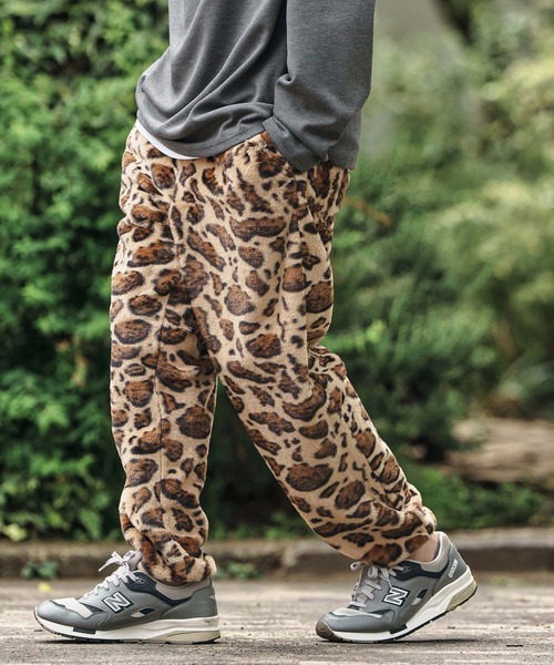 mp13801- Leopard Short Fur Jogger Pants ジョガーパンツ（その他