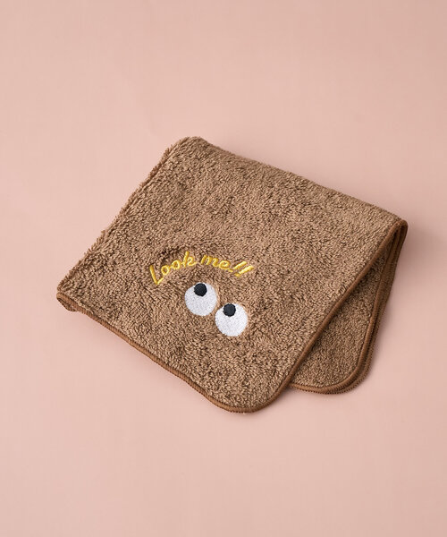 BIRTHDAY BAR（バースデイバー）の「おめめ　刺繍タオルハンカチ（ハンカチ/ハンドタオル・レディース・アイボリー/ブラウン・0）」の2枚目の写真