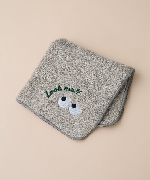 BIRTHDAY BAR（バースデイバー）の「おめめ　刺繍タオルハンカチ（ハンカチ/ハンドタオル・レディース・アイボリー/ブラウン/ブラック/ライトグレー・0）」の3枚目の写真