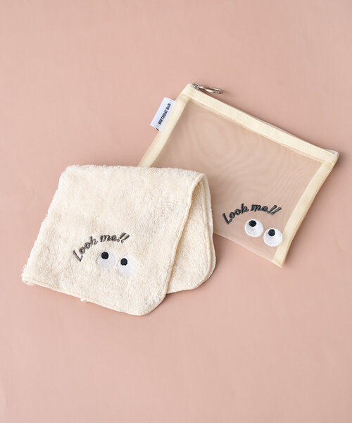 BIRTHDAY BAR（バースデイバー）の「おめめ　刺繍タオルハンカチ（ハンカチ/ハンドタオル・レディース・アイボリー/ブラウン・0）」の6枚目の写真