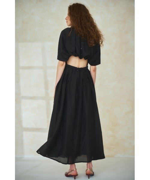 Lizzie Dress バルーンケープカットアウトドレス（ワンピース