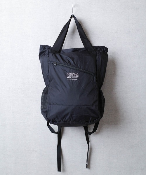 FREDRIK PACKERS（フレドリックパッカーズ）の「【FREDRIK PACKERS】70D 2WAY PACKPACK 70デニール ツーウェイ バックパック（バックパック/リュック・レディース・ブラック/カーキ・FREE）」の6枚目の写真