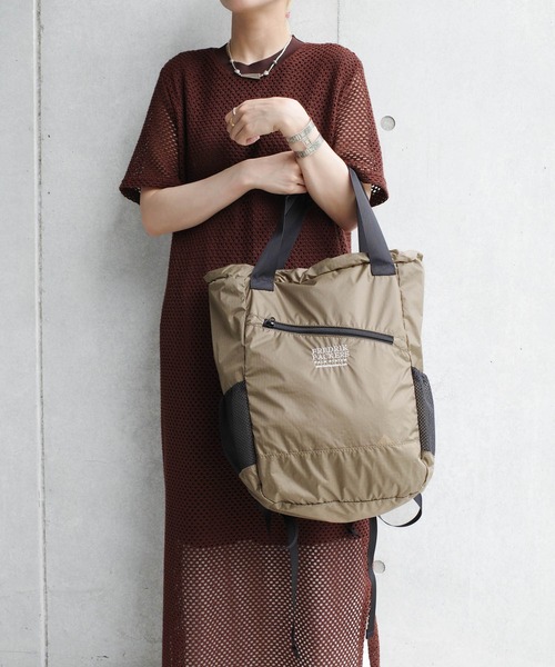FREDRIK PACKERS（フレドリックパッカーズ）の「【FREDRIK PACKERS】70D 2WAY PACKPACK 70デニール ツーウェイ バックパック（バックパック/リュック・レディース・ブラック/カーキ・FREE）」の9枚目の写真