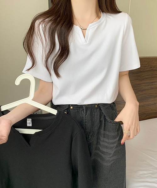セール】キーネックTシャツ（Tシャツ/カットソー）｜Girly Doll