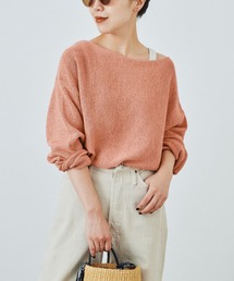 plage プラージュ　サマーニット 長袖 オフショルダー風　綿ニット ブランド古着】Plage｜プラージュのニット/セーター古着通販