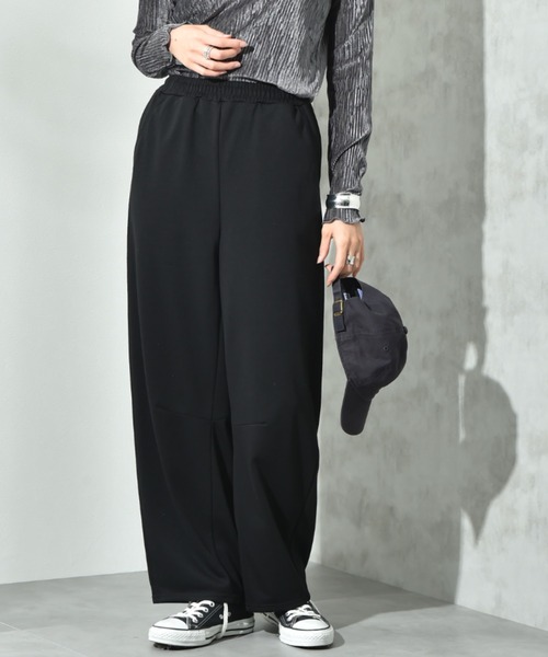 INTERPLANET（インタープラネット）の「裏毛カーブパンツ（その他パンツ・レディース・グレー/ブラック・FREE）」の2枚目の写真