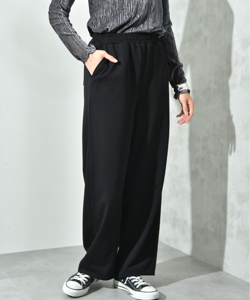 INTERPLANET（インタープラネット）の「裏毛カーブパンツ（その他パンツ・レディース・グレー/ブラック・FREE）」の6枚目の写真