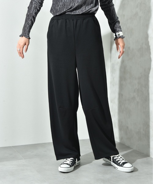 INTERPLANET（インタープラネット）の「裏毛カーブパンツ（その他パンツ・レディース・グレー/ブラック・FREE）」の11枚目の写真