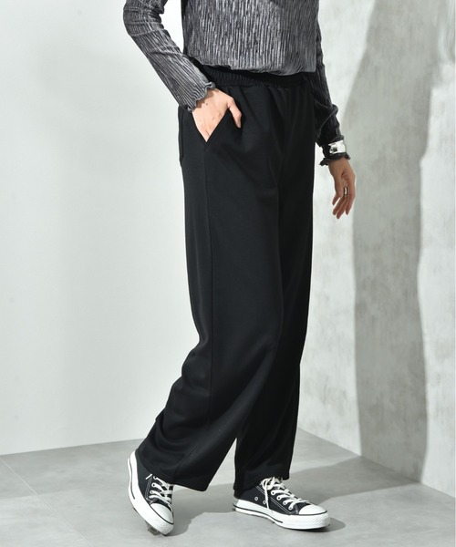 INTERPLANET（インタープラネット）の「裏毛カーブパンツ（その他パンツ・レディース・グレー/ブラック・FREE）」の7枚目の写真