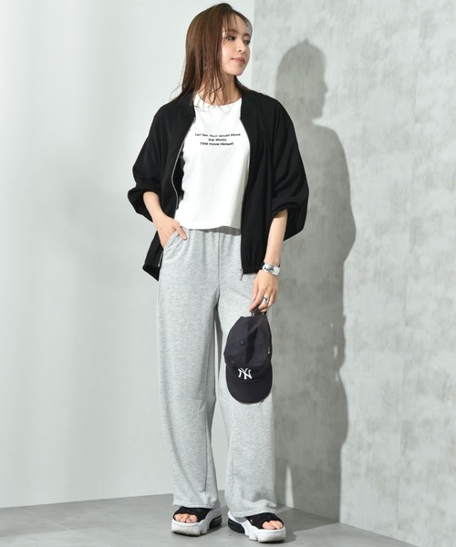 INTERPLANET（インタープラネット）の「裏毛カーブパンツ（その他パンツ・レディース・グレー/ブラック・FREE）」の20枚目の写真