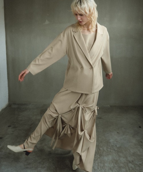 et.UNiVER(エトユニベール)の「Frourish attached dress(ドレス・レディース・チャコール/イエロー/ブラック/ブラウン・SMALL/MEDIUM/LARGE)」の8枚目の写真