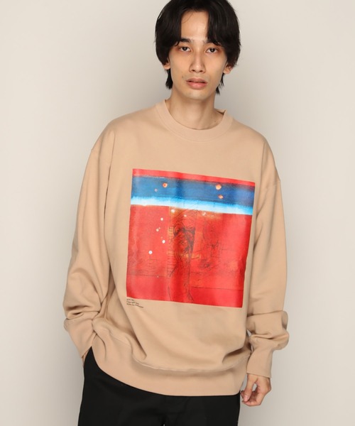 YEN TOWN MARKET(イェンタウンマーケット)の「【Nujabes】ヌジャベス Modal Soul ライニング クルーネック スウェット(スウェット・メンズ・ホワイト/サンドベージュ/ブラック/ヘザーグレー・L/M/XL)」の4枚目の写真