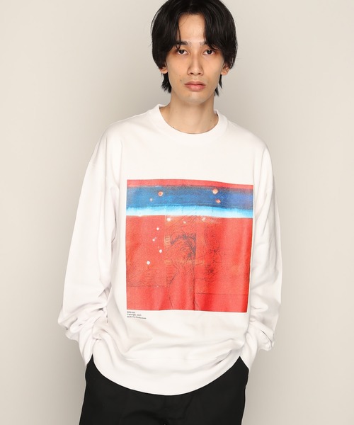 YEN TOWN MARKET(イェンタウンマーケット)の「【Nujabes】ヌジャベス Modal Soul ライニング クルーネック スウェット(スウェット・メンズ・ホワイト/サンドベージュ/ブラック/ヘザーグレー・L/M/XL)」の5枚目の写真