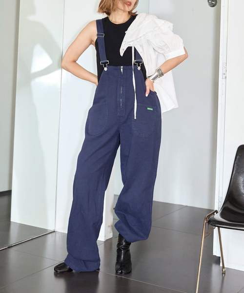 CITYSHOP GREEN BUTTER ZIPPER オーバーオール