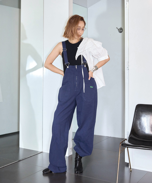 ●GREEN BUTTER●Denim Overall サロペット★日本未入荷 GREEN BUTTER ZIPPER オーバーオール(サロペット