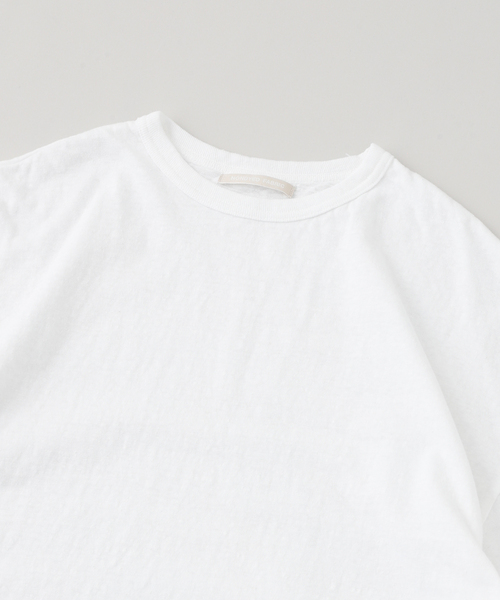 RIDING HIGH（ライディングハイ）の「RIDING HIGH / ライディングハイ NONDYED FABRIC S/S TEE（Tシャツ/カットソー・メンズ・アイボリー/ホワイト・MEDIUM/LARGE）」の4枚目の写真