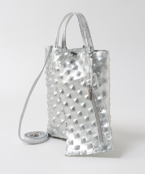 Cepica（セピカ）の「牛床革エンボスミニトート（トートバッグ・レディース・ブラック/シルバー・FREE）」の6枚目の写真