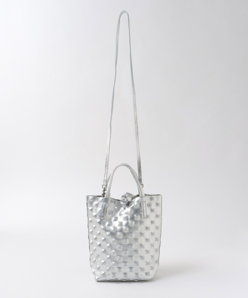 Cepica（セピカ）の「牛床革エンボスミニトート（トートバッグ・レディース・ブラック/シルバー・FREE）」の7枚目の写真