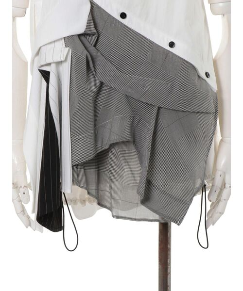 UN3D.(アンスリード)の「PATTERN MIX SHIRT CAMISOLE / パターンミックスシャツキャミソール(シャツ/ブラウス・レディース・ホワイト/ブラック/その他1/グレー・38/36)」の13枚目の写真