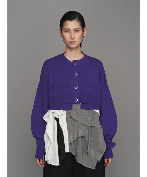 UN3D.(アンスリード)の「PATTERN MIX SHIRT CAMISOLE / パターンミックスシャツキャミソール(シャツ/ブラウス・レディース・ホワイト/ブラック/その他1/グレー・38/36)」の4枚目の写真