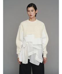 PATTERN MIX SHIRT CAMISOLE / パターンミックスシャツキャミソール