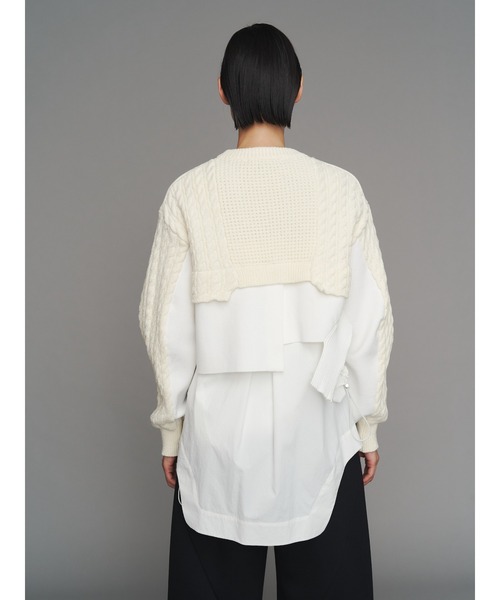 セール】PATTERN MIX SHIRT CAMISOLE【セットアップ着用可能