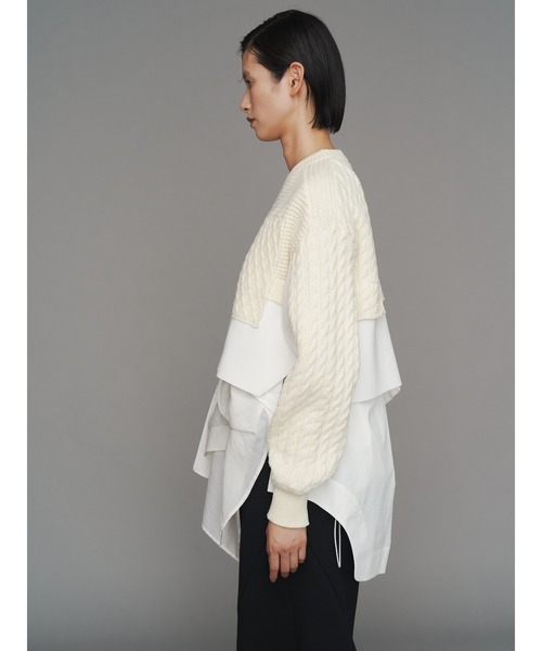 UN3D.(アンスリード)の「PATTERN MIX SHIRT CAMISOLE / パターンミックスシャツキャミソール(シャツ/ブラウス・レディース・ホワイト/ブラック/その他1/グレー・38/36)」の20枚目の写真