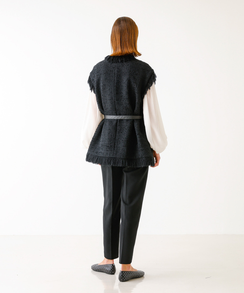 DESIGNWORKS(デザインワークス)の「BEAUVET レースフレアブラウス(シャツ/ブラウス・レディース・ブラック/オフホワイト・1)」の3枚目の写真