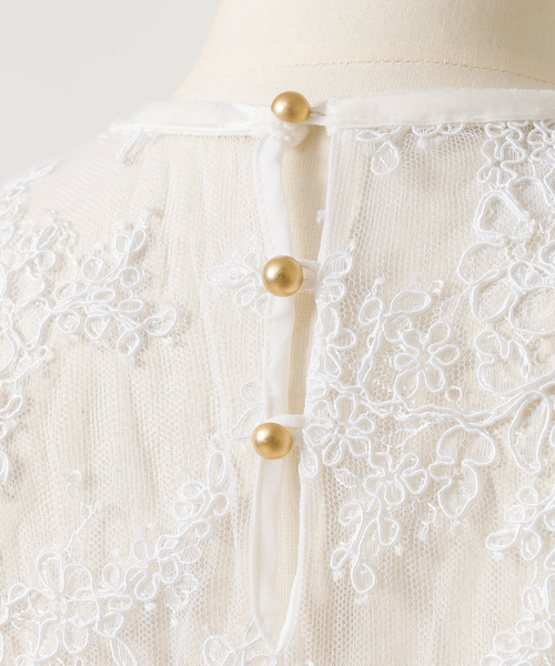 DESIGNWORKS(デザインワークス)の「BEAUVET レースフレアブラウス(シャツ/ブラウス・レディース・ブラック/オフホワイト・1)」の12枚目の写真