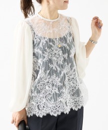DESIGNWORKS | BEAUVET レースフレアブラウス(シャツ/ブラウス)
