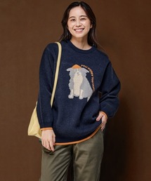 KRIFF MAYER Lady's Collection | 【ストレッチ･チクチクしない】もちのびニット(犬派!?猫派!?)(ニット/セーター)