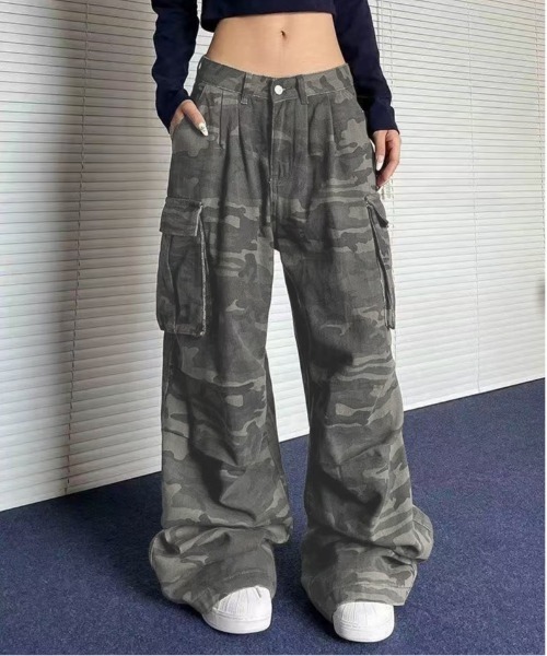WEGO（ウィゴー）の「WEGO/迷彩柄ワイドルーズカーゴパンツ（カーゴパンツ・レディース・その他1/その他2・MEDIUM/LARGE）」の9枚目の写真